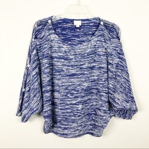 Anthropologie Postmark Heathered Blue Malu sweater